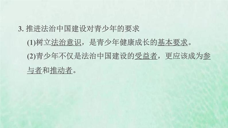 福建专用新人教版七年级道德与法治下册第四单元走进法治天地第十课法律伴我们成长第2框我们与法律同行课件第4页