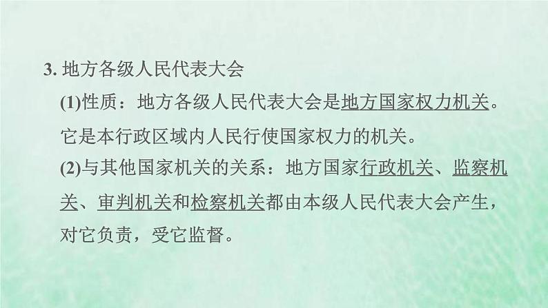 福建专用新人教版八年级道德与法治下册第三单元人民当家作主第六课我国国家机构第1框国家权力机关课件第4页