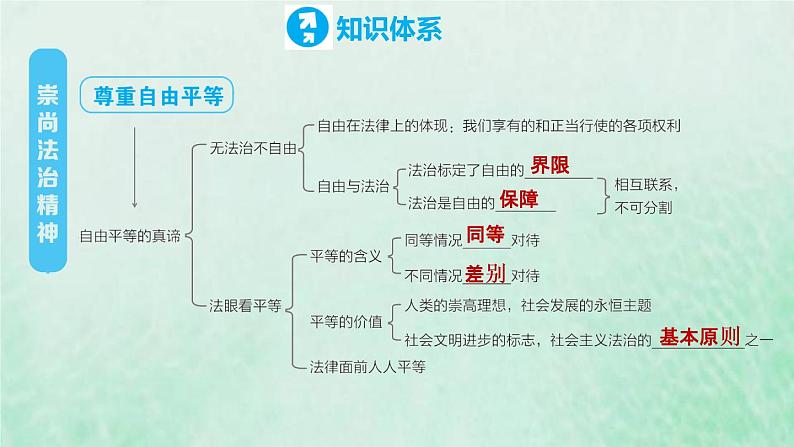 河北专用新人教版八年级道德与法治下册第四单元崇尚法治精神复习训练课件02