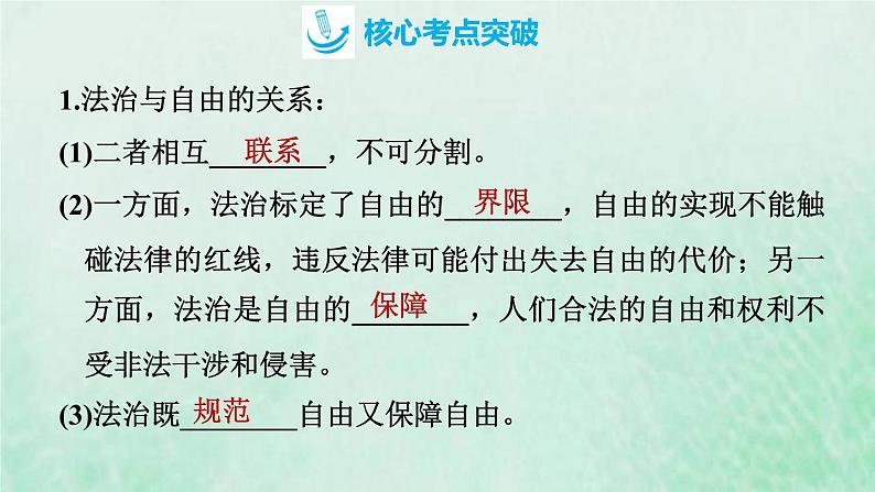 河北专用新人教版八年级道德与法治下册第四单元崇尚法治精神复习训练课件06