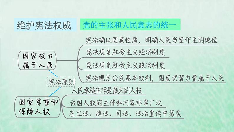 福建专用新人教版八年级道德与法治下册第一单元坚持宪法至上第一课维护宪法权威双休作业一课件第3页