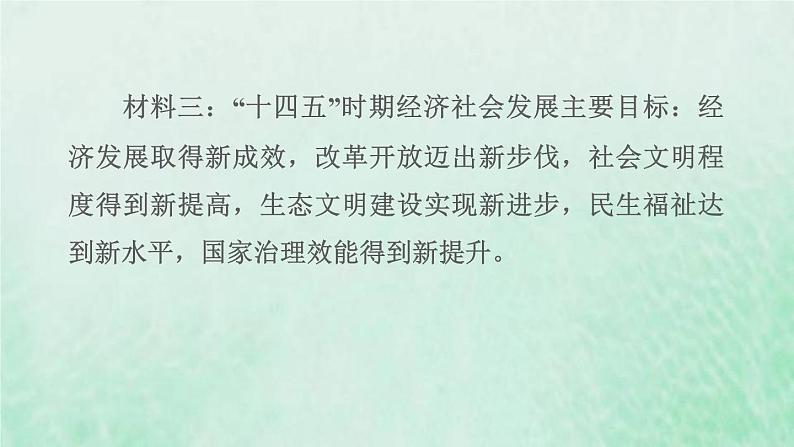 福建专用新人教版九年级道德与法治下册时政专题训练一聚力促发展奋进谱新篇课件04