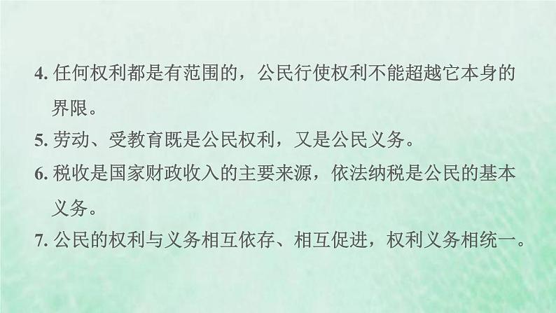 福建专用新人教版八年级道德与法治下册第二单元理解权利义务易错专训课件第3页