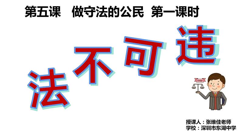 初中 初二 部编版《道德与法治》八年级上册  《法不可违》课件04