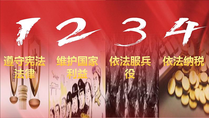 初中 初二 道德与法治 八年级下册  《公民基本义务》（第二课时） 课件第3页
