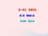 人教版七年级政治下册第1单元青春时光第2课青春的心弦第1框男生女生作业课件