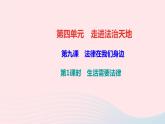 人教版七年级政治下册第4单元走进法治天地第9课法律在我们身边第1框生活需要法律作业课件