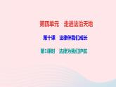 人教版七年级政治下册第4单元走进法治天地第10课法律伴我们成长第1框法律为我们护航作业课件