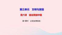 初中政治 (道德与法治)人教部编版九年级上册正视发展挑战作业课件ppt