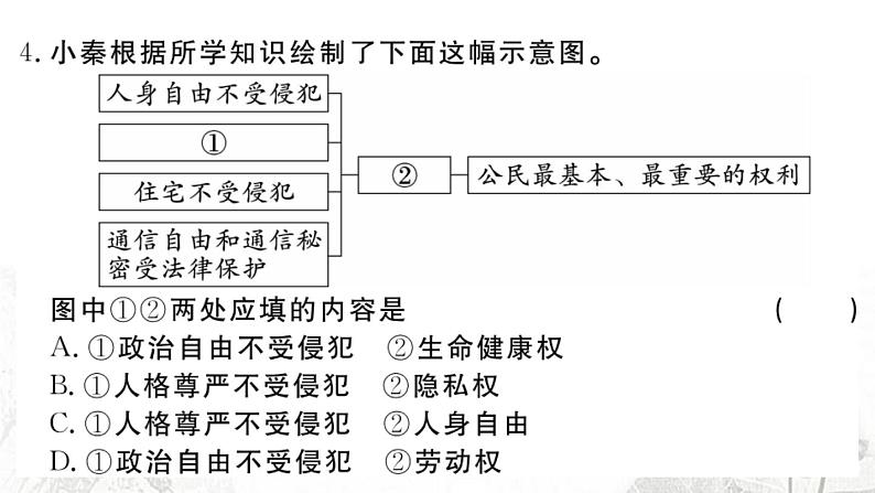 人教版八年级政治下册第2单元理解权利义务单元检测卷课件第5页