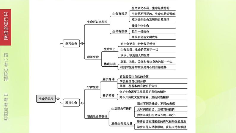 全国版中考政治总复习专题第1部分七年级上册第04课时生命的思考课件第3页