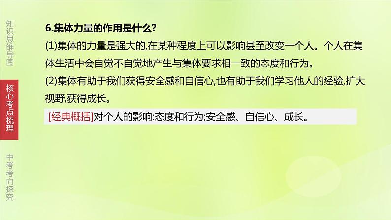 全国版中考政治总复习专题第2部分七年级下册第07课时在集体中成长课件第8页