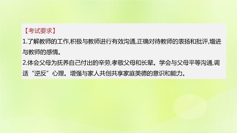 全国版中考政治总复习专题第1部分七年级上册第03课时师长情谊课件第2页