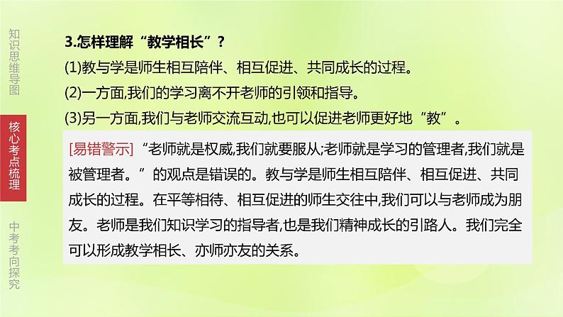 全国版中考政治总复习专题第1部分七年级上册第03课时师长情谊课件第6页