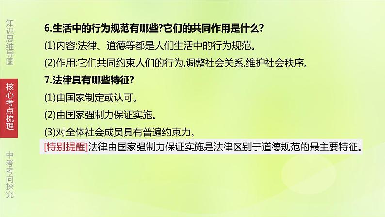 全国版中考政治总复习专题第2部分七年级下册第08课时走进法治天地课件第8页