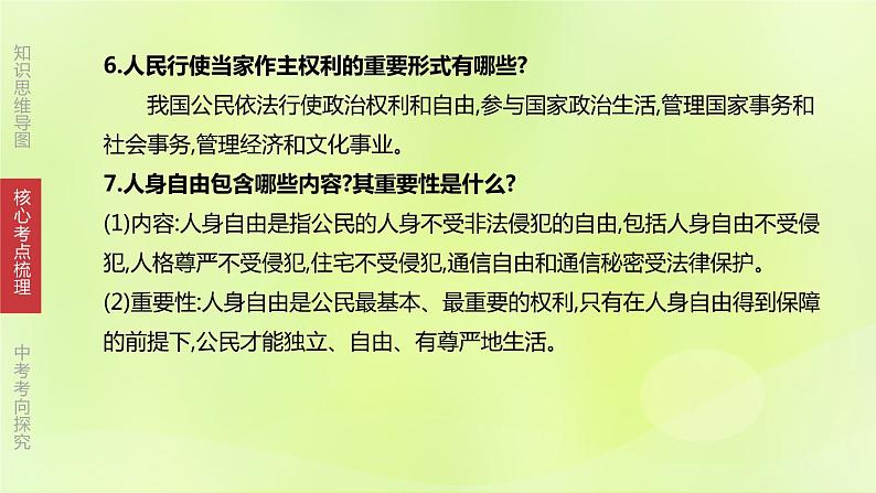 全国版中考政治总复习专题第4部分八年级下册第14课时理解权利义务课件第8页