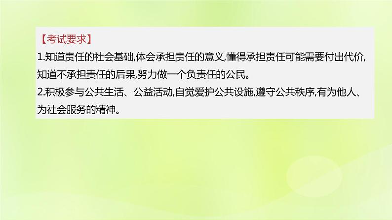 全国版中考政治总复习专题第3部分八年级上册第11课时勇担社会责任课件第2页