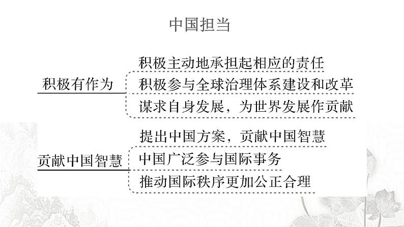 人教版九年级政治下册第2单元世界舞台上的中国知识总结作业课件第3页