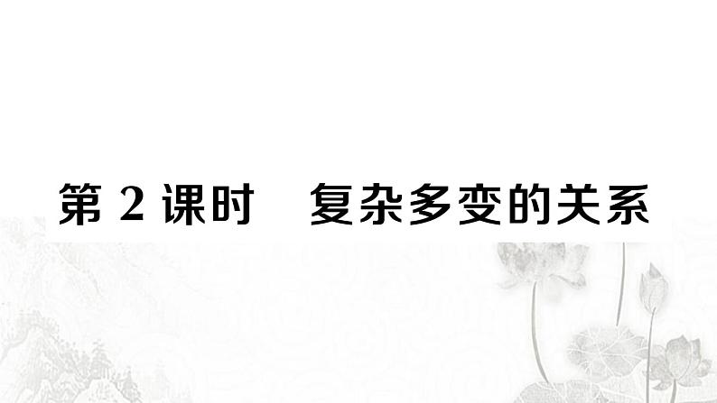 人教版九年级政治下册第1单元我们共同的世界第1课同住地球村第2课时复杂多变的关系作业课件第1页