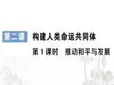 人教版九年级政治下册第1单元我们共同的世界第2课构建人类命运共同体第1课时推动和平与发展作业课件