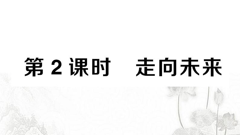 人教版九年级政治下册第3单元走向未来的少年第7课从这里出发第2框走向未来作业课件第1页