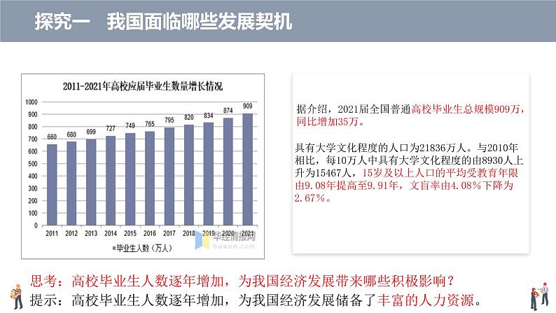 初中道德与法治 九年级下册 《中国的机遇与挑战》 课件第7页