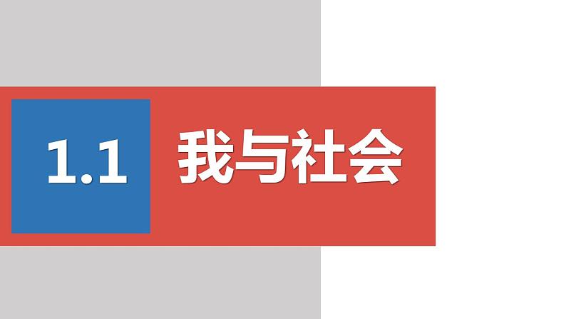 2022——2023学年人教部编版八年级道德与法治上册课件：1.1我与社会第1页