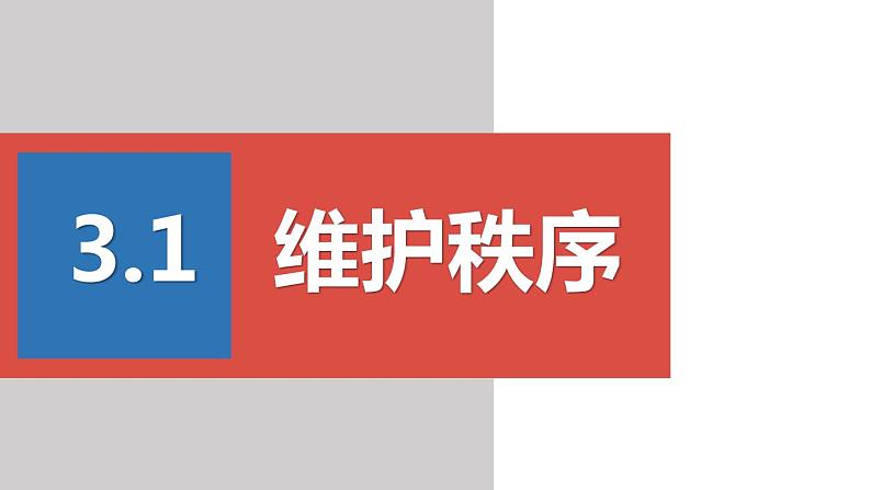 2022——2023学年人教部编版八年级道德与法治上册课件：3.1维护秩序01