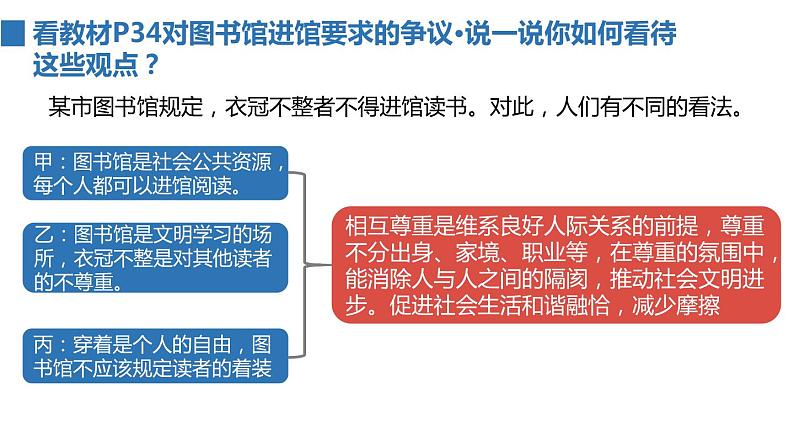 2022——2023学年人教部编版八年级道德与法治上册课件：4.1尊重他人第7页