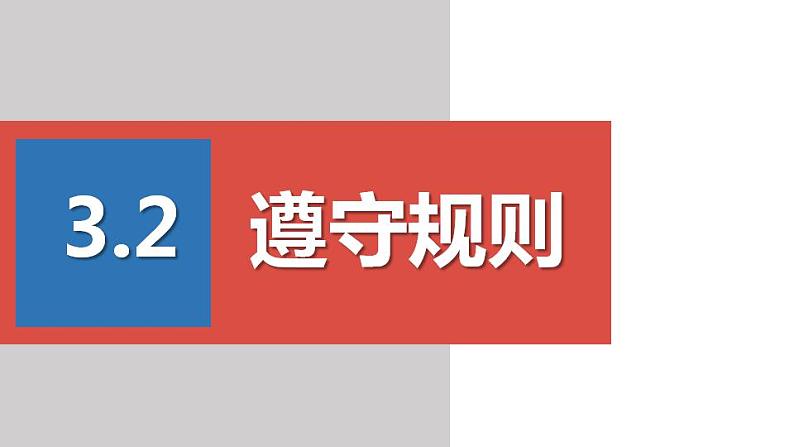 2022——2023学年人教部编版八年级道德与法治上册课件：3.2遵守规则第1页