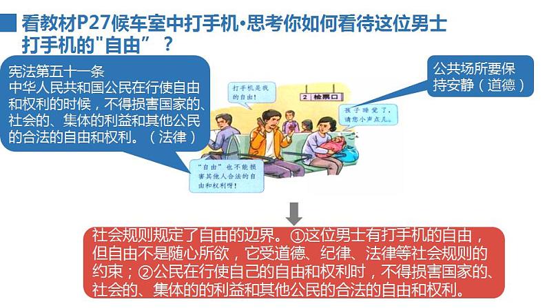 2022——2023学年人教部编版八年级道德与法治上册课件：3.2遵守规则第3页