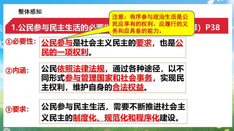 部编版9上道德与法治第三课第二框《参与民主生活》课件+教案+练习08