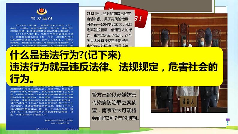 2021-2022学年八年级上册道德与法治5.1法不可违课件第8页