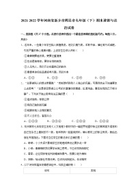 河南省新乡市辉县市2021-2022学年七年级下学期期末道德与法治试卷(word版含答案)