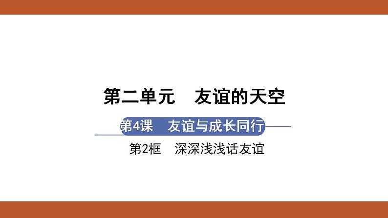 人教版七年级上册道德与法治课件PPT第4课  友谊与成长同行 第2框  深深浅浅话友谊01