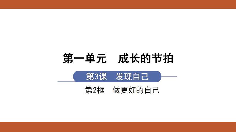 人教版七年级上册道德与法治课件PPT第3课  发现自己 第2框  做更好的自己01