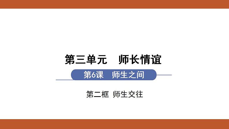 人教版七年级上册道德与法治课件PPT第6课  师生之间 第2框　师生交往01