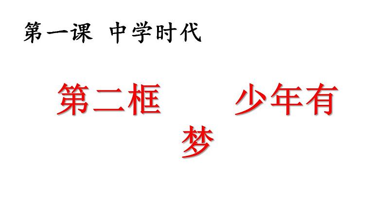 1.2少年有梦 课件  2022-2023学年部编版道德与法治七年级上册第1页