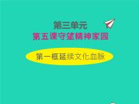 初中政治 (道德与法治)人教部编版九年级上册延续文化血脉图文课件ppt