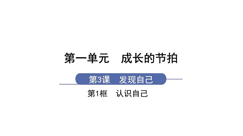 3.1 认识自己(课件+教案） 2022-2023学年部编版道德与法治七年级上册01