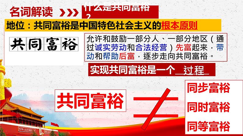 2022年部编版道德与法治九年级上册《走向共同富裕》课件第2页