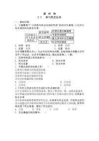 2021学年第二单元 民主与法治第三课 追求民主价值参与民主生活课后作业题