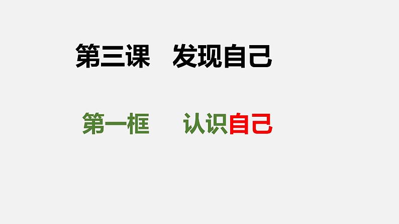 部编版七年级道德与法治-3.1认识自己  课件02