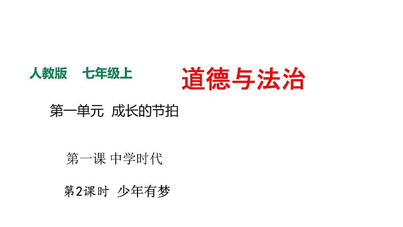 部编版七年级道德与法治-1.2少年有梦 课件+ 视频素材）02