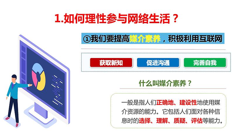 部编版八年级道德与法治上册2.2合理利用网络 课件+ 视频素材）08