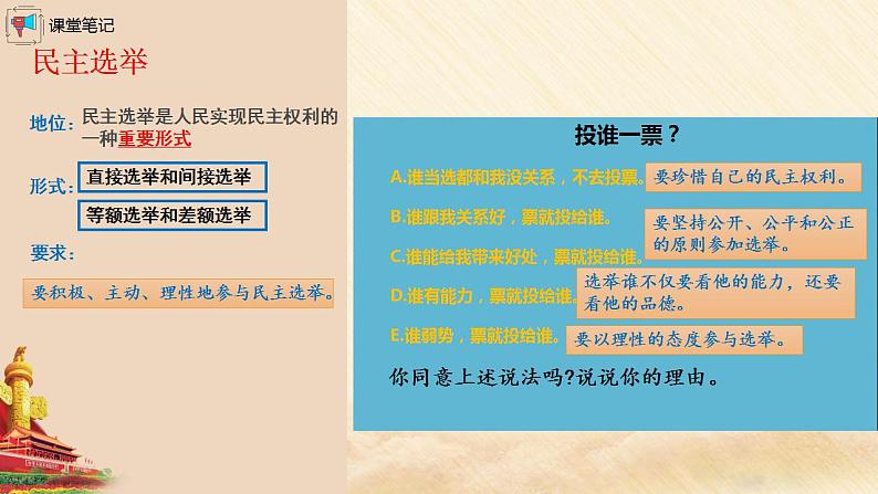 人教部编版 九年级上册道德与法治 3.2参与民主生活（课件+视频素材）07