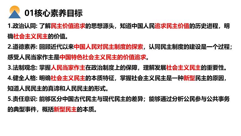 【核心素养目标】部编版初中道法9上2.3.1《生活在新型民主国家》课件+学案+自测（含答案解析）03