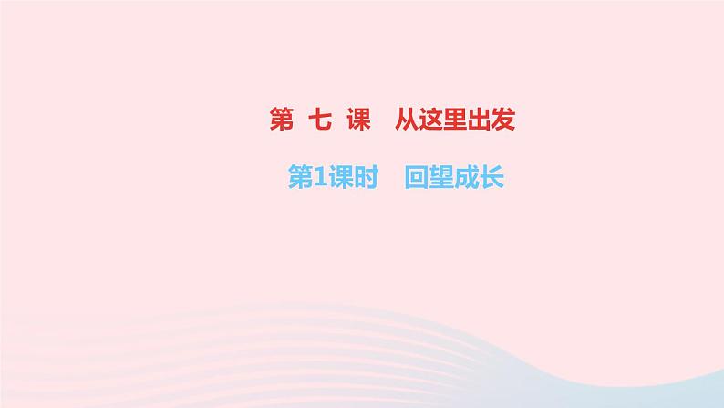 政治人教版九年级下册同步教学课件第3单元走向未来的少年第七课从这里出发第1课时回望成长作业第1页