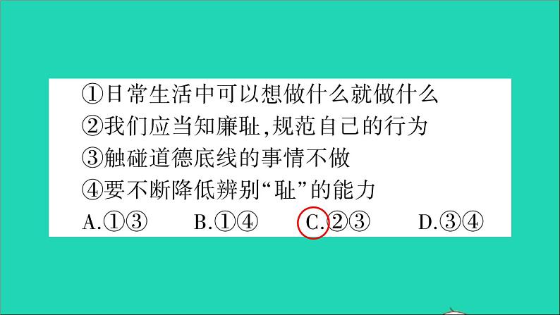 政治人教版七年级下册同步教学课件第1单元青春时光第三课青春的证明第2框青春有格作业108