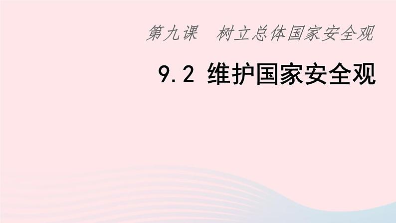 政治人教版八年级上册同步教学课件第4单元维护国家利益第9课树立总体国家安全观第2框维护国家安全观第5页